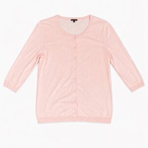 Talbots Light Pink Button-Up Cardigan Size Large